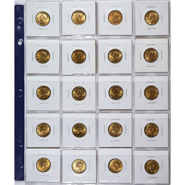 Lot of (x30) 1942 Canada 5¢ UNC Tombac