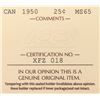 Image 4 : 1950 Canada 25¢ ICCS MS-65
