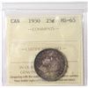 Image 1 : 1950 Canada 25¢ ICCS MS-65