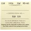 Image 4 : 1956 Canada 50¢ ICCS MS-60