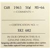Image 4 : 1963 Canada 50¢ ICCS MS-64