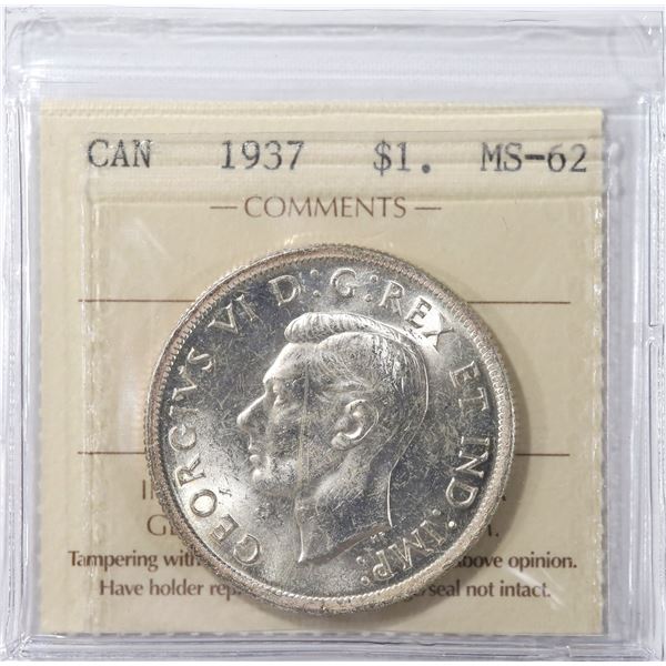 1937 Canada $1 ICCS MS-62
