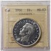 Image 1 : 1950 Canada $1 ICCS MS-63 Arnprior