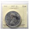 Image 1 : 1957 Canada $1 ICCS PL-66