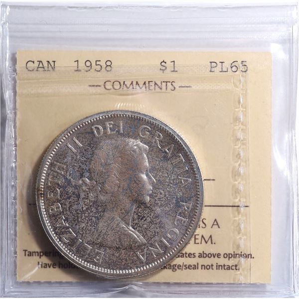 1958 Canada $1 ICCS PL-65