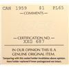 Image 4 : 1959 Canada $1 ICCS PL-65