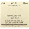 Image 4 : 1960 Canada $1 ICCS PL-66