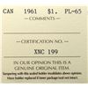 Image 4 : 1961 Canada $1 ICCS PL-65