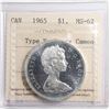 Image 1 : 1965 Canada $1 ICCS MS-62 Type V; Heavy Cameo