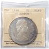 Image 1 : 1966 Canada $1 ICCS PL-65 Large Beads