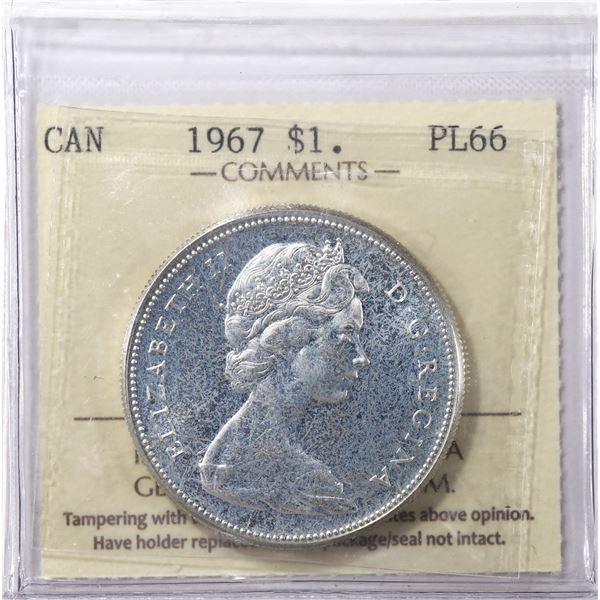 1967 Canada $1 ICCS PL-66