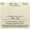 Image 4 : 1967 Canada $1 ICCS PL-66