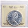 Image 1 : 1967 Canada $1 ICCS PL-66