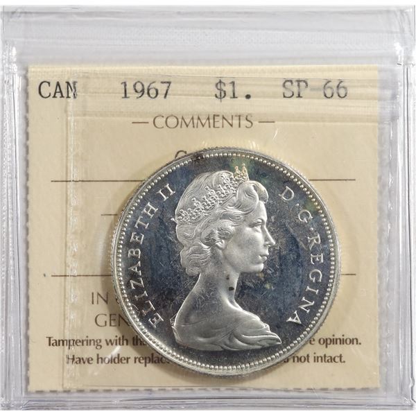 1967 Canada $1 ICCS SP-66 Cameo