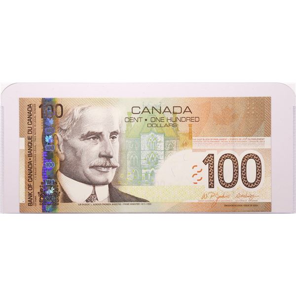 2004 Canada $100 BC-66a; Jenkins-Dodge, BKE9544107; CUNC