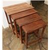 Image 1 : Qty 4 Wooden Nesting Tables 21" x 13" x 21"H (largest)