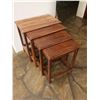 Image 2 : Qty 4 Wooden Nesting Tables 21" x 13" x 21"H (largest)
