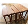 Image 8 : Qty 4 Wooden Nesting Tables 21" x 13" x 21"H (largest)