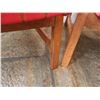 Image 9 : Qty 2 Knoll Wood Framed Chairs w/ Red Woven Seats & Backs (fragile) 24" x 26" x 29"H