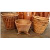 Image 1 : Qty 5 Woven Baskets, Misc Sizes