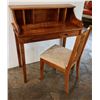 Image 1 : Martin & MacArthur  RC541 Wooden Plantation Desk (Vanity with Hutch) w/ Chair 36" x 18" x 39"H