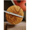 Image 8 : Round Wooden Stool/Stand w/ Cabriole Legs & Undershelf 14" Dia, 24"H