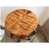 Image 4 : Round Wooden Stool/Stand w/ Cabriole Legs & Undershelf 14" Dia, 24"H