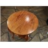 Image 2 : Round Wooden Stool/Stand w/ Cabriole Legs & Undershelf 22" Dia, 24"H