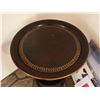 Image 2 : Round Side Table w/ 2 Undershelves 24" Dia, 28"H