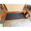 Image 10 : Martin & MacArthur RC 617 S Wooden Love Seat w/ Woven Back & 2 Pineapple Seat Cushions 48" x 20" x 3