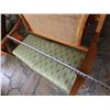 Image 13 : Martin & MacArthur RC 617 S Wooden Love Seat w/ Woven Back & 2 Pineapple Seat Cushions 48" x 20" x 3