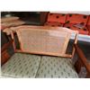 Image 2 : Martin & MacArthur RC 617 S Wooden Love Seat w/ Woven Back & 2 Pineapple Seat Cushions 48" x 20" x 3