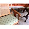 Image 9 : Martin & MacArthur RC 617 S Wooden Love Seat w/ Woven Back & 2 Pineapple Seat Cushions 48" x 20" x 3