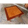 Image 8 : Wooden Table w/ Carved Metal Accents 30" x 30" x 20"
