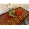 Image 2 : Artificial Flower Arrangement on Oval Tray 21"L x 15"H