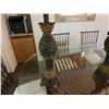 Image 2 : Qty 2 Metal Table Lamps w/ Pineapple Bases & White Shades 31"H