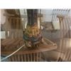 Image 7 : Qty 2 Metal Table Lamps w/ Pineapple Bases & White Shades 31"H