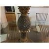 Image 8 : Qty 2 Metal Table Lamps w/ Pineapple Bases & White Shades 31"H