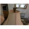 Image 9 : Qty 2 Metal Table Lamps w/ Pineapple Bases & White Shades 31"H
