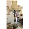 Image 1 : Victorian Candelabra Style Table Lamp w/ Shade 33"H
