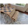 Image 3 : MacKenzie Childs Wicker Rattan Breakfast Bed Tray With Bell 12" x 14"