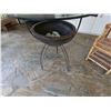 Image 4 : Round Glass Top Table on Metal Tripod Base w/ Undershelf & Bowl 24" Dia, 29"H