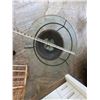 Image 5 : Round Glass Top Table on Metal Tripod Base w/ Undershelf & Bowl 24" Dia, 29"H