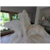 Image 2 : Ostrich Feather Lamp on Metal Base 33"H