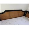 Image 2 : Wooden Day Bed w/ Woven Back & Sides & Seat Cushion 80" x 42" x 37"H