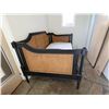 Image 7 : Wooden Day Bed w/ Woven Back & Sides & Seat Cushion 80" x 42" x 37"H