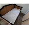 Image 8 : Wooden Day Bed w/ Woven Back & Sides & Seat Cushion 80" x 42" x 37"H