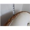 Image 10 : Wicker Rattan Chaise Lounge w/ White Cushion 59" x 36" x 38"H