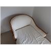 Image 2 : Wicker Rattan Chaise Lounge w/ White Cushion 59" x 36" x 38"H