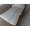 Image 8 : Wicker Rattan Chaise Lounge w/ White Cushion 59" x 36" x 38"H